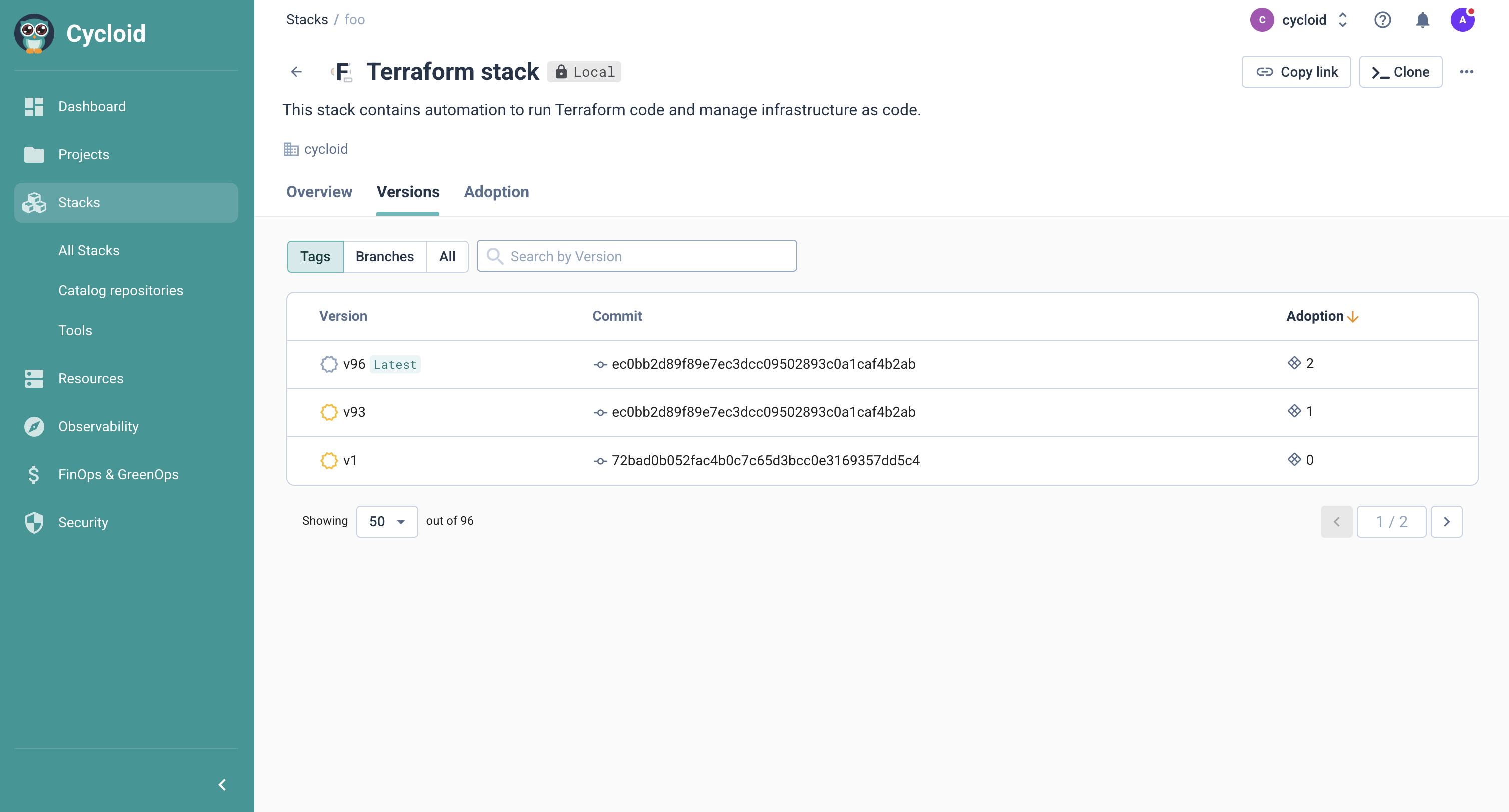 stack-versions